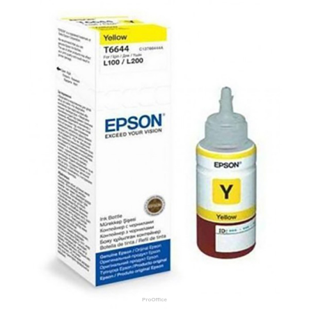 Butelka z tuszem Epson T6644 do L-100/200/210/300/355/550  | 70ml | yellow