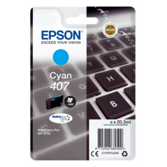Tusz  Epson 407 do WF-4745DTWF | 20,3 ml | Cyan
