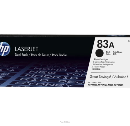 Toner 83A Black 1.5k Dual Pack CF283AD | 888793635179