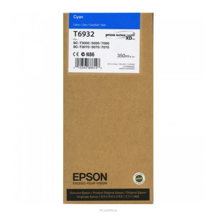 Tusz Epson UltraChromeXD do SC-T3000/T5000/T7000  | 350 ml | cyan