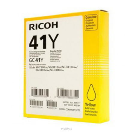 Tusz Ricoh do SG 2100N/3110DN/3110DNW GC 41YL | 600 str. | yellow