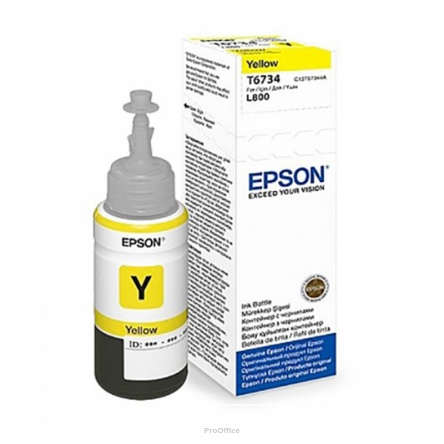 Butelka z tuszem Epson T6734 do L800, L1800 | 70ml |  yellow