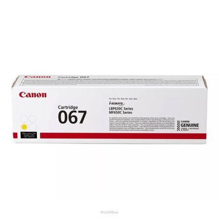 Toner Canon 067Y do  i-SENSYS MF650/657 LBP633/631 | 1 250 str. | yellow